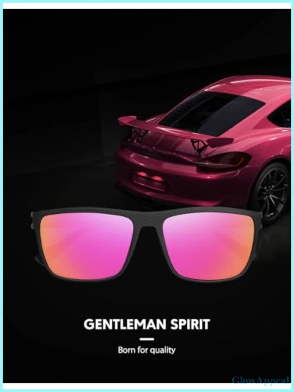 Polarized UV400 Square Sunglasses TR90 Frame Anti-Glare Driving Outdoor